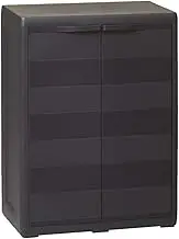 Garden Storage Cabinet with 1 Shelf Black Storage Furniture
