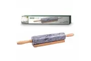 Marble Rolling Pin with Wood Base Cradle for Pastries Dough Pastry Chef