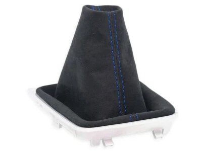 FOR VW GOLF 7 2013-2019 GEAR SHIFT BOOT GAITER ALCANTARA STITCHING BLUE