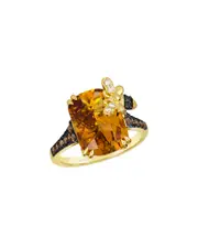 Le Vian Cinnamon Citrine 14K 5.40 ct. tw. Diamond & Citrine Cocktail Ring