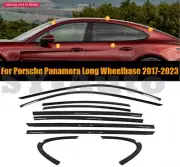 For Porsche Panamera Long Wheelbase 17-23 Black Steel Windows Molding Strip Trim (for: Porsche)
