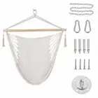 Patio Watcher Hammock Chair Hanging Rope Swing Seat with Hardware Kits Perfec...