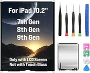 Without Touch Glass for iPad 7th 8th 9th Generation Screen Replacement Gen 10.2" LCD Screen Replacement Display Digitizer (A2197 A2198 A2200 A2270 A2428 A2429 A2430 A2602 A2603 A2604 A2605) Grey