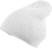 [FOMIYES] Reflective Running Hat for Night Visibility Winter Beanie with Enhanced Safety Versatile Sports Cap for Men Women Design for Outdoor Activities White