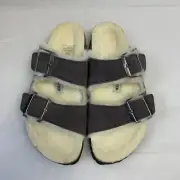 Birkenstock New with Box Arizona Shearling Stormy Gray Suede Narrow Select Size