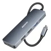 USB C Hub 5-in-1 with 4K HDMI(Certified), 100W Power Delivery, 3 USB-A,