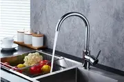Goose neck swivel kitchen sink mixer taps laundry sink mixer