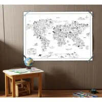 在飛比找momo購物網優惠-世界地圖尋寶記！一張地圖認識全世界：104×76的超大世界（