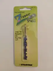 DANIELLE (Blue Sparkle) Peronalized Zipper Pull Brand New