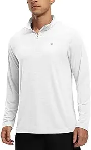 [TBMPOY] Men's 1/4 Zip Pullover Running Long Sleeve Sun Protection Shirts Quick Dry UPF 50+ Rash Guard Athletic T Shirt