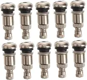 10pcs Tire Valve Bolt-in Tyre Valves Stems Bolt-in Valves Stems Valves Stems for Tyre Valves Stems for Tire Valves Stems for Car Stainless Steel Valves Stems Tubeless Valves Stems