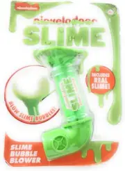 Nickelodeon Slime Bubble Blower Green includes Real Slime