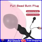 Big Inflatable Anal Butt Plug Balloon Expandable Prostate Massager Dildo Sex Toy