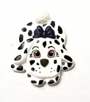 1 pc Clay Bow Center Handmade Air Dry Porcelain Flatback Dalmation Dog