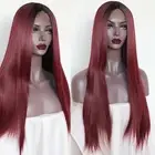 High quality Wig Beauty Hair Soft Stylish Synthetic Wine Red Accessory