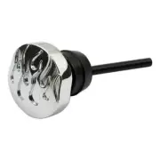 Oil Tank Cap Flame, Chrome for Harley Davidson Softail 84-99