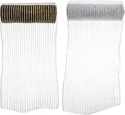 STOBOK Metallic Mesh Roll for Craft 2pcs Halloween Mesh Ribbon for Decorations