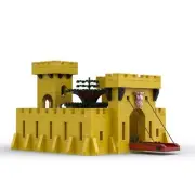 ZITIANYOUBUILD Classic Yellow Castle From Modular Building 1978 1178 Pieces
