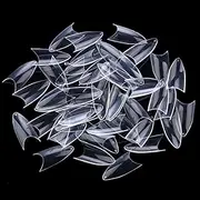 500 Pieces Artificial Nail Art Tips DIY Nail Art Nail Salons (Transparent)