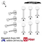 2-6pcs Internal Thread Labret Monroe Cartilage Lip Stud Ring Circle Ball Flat