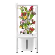 Hydroponic Growing System with Grow Light 30 Pods Hydroponic Tower Garden