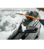 Snow Moover Extendable 39” Car Brush and Ice Scraper w/ Foam Grip 5 in 1