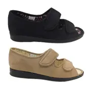 Ladies Slippers Bliss Entice Open Toe Slipper Adjustable Enclosed Heel