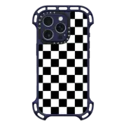 iPhone 16 Pro Ultra Bounce Case MagSafe Compatible Black White Check Checkerboard Chess Board Two Tone Ska Pattern