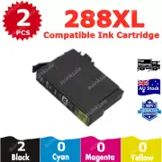 2x Non-OEM 288XL Black Ink Cartridge for Epson Expression XP240 XP 340 344 440