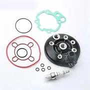 WOODEY 90cc Engine Cylinder Head & E6TC Spark Plug & Cylinder Head Gasket Set for Minarelli for BETA RK6 RR 50 ALU AM4 AM5 AM6 49mm 2T