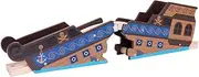 Wooden Shipwreck Bridge - Train Accessories, Pirate Ship, Wooden Train Sets for 3-5 Year Olds