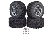 20" Tall MASSFX Gunmetal QUAKE Golf Cart 20x10-10 Tire & 10x7 4/101.6 4 Rim Kit