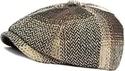 [FREEBIRD99] Newsboy Herringbone Ivy Irish Flat Cap Paperboy Cabbie Gatsby Hat