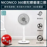 在飛比找松果購物優惠-【免運】NICONICO 360度陀螺循環立扇 循環扇 立扇