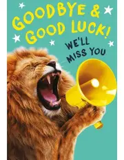 [Simson] Goodbye and Good Luck Lion Large Card in Multi