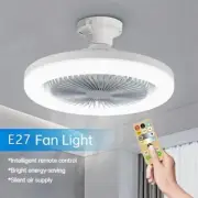 Ceiling Fan Light E27 Socket With Remote Adjustable Smart LED 3Speed AC Home Gif
