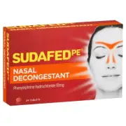 Sudafed PE Nasal Decongestant 24 Tablets Temporary Relief Blocked Runny Nose