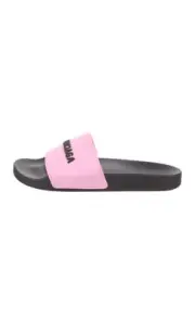 Balenciaga Rubber Graphic Print Slides Pink US11 IT41