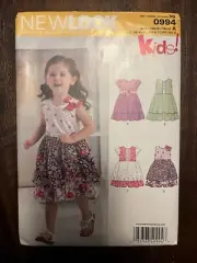 New Look 6277 / 0994 UNCUT Sewing Pattern, Toddler Dresses, Size 1/2-4