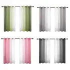 Sheer Chiffons Curtains for Living Room Grommets Special Wrinkle Semi Sheer