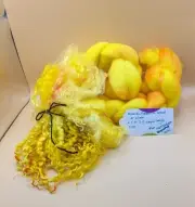 Hand Dyed Wool Roving & Masham Locks Yellows Oranges