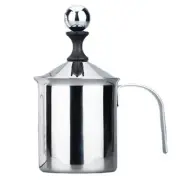 400ml Milk Frother,Manual Milk Frother, Stainless Steel Milk Frother Handheld...
