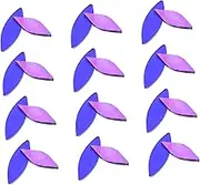 Operitacx 35Pcs Iridescent Leaf Shaped Glass Tiles Craft Supplies for DIY Art for Home Decoration and Creative Projects