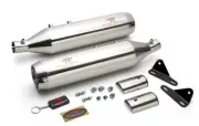 "RED ROOSTER ASTRAL EXHAUST, POLISH" FIT FOR ROYAL ENFIELD SUPER METEOR 650