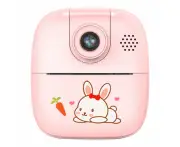 Kids Rechargeable Instant Print Camera Pink - Digital Thermal Photo Video MP3