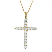 4 CT. T.W. Natural Diamond Antique Vintage-Style Cross Pendant in 14K Gold