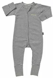Bonds Baby Zip Wondersuit Absolute Steel White Stripe Sizes 0000 & 00