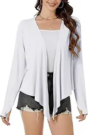 [Yekaty] Lightweight Cardigans for Women Summer Tie Front Beach Coverups Shrug for Dress Sun Wraps