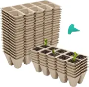 GROWNEER 240 Cells Peat Pots Seed Starter Trays, 24 Packs Biodegradable Seedling