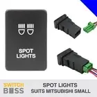 SPOT LIGHTS Blue LED Short Small Push Switch Suit Mitsubishi Triton Pajero 12v